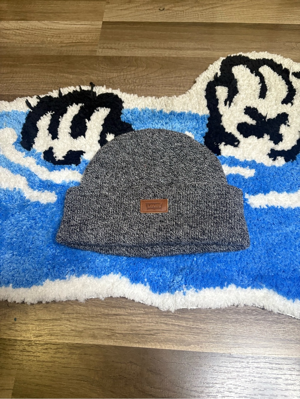 Levi's Gray Beanie Solid Pattern Casual Men Winter Fall One Size